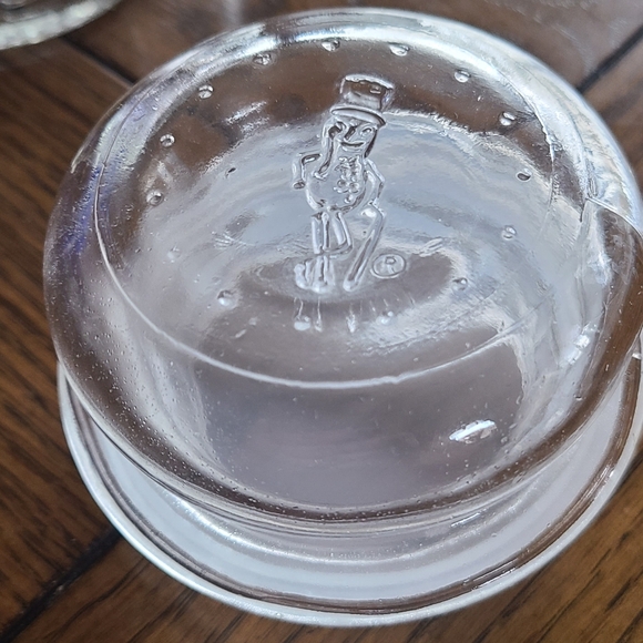 Vintage Mr. Peanut clear wheat storage jar 1982 - Picture 5 of 7